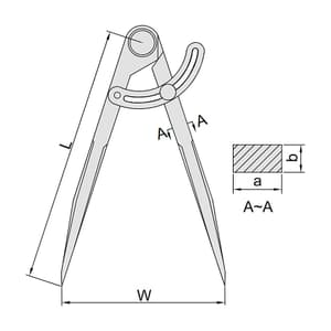 Insize 150 mm Carbon Steel Divider, 7247-150