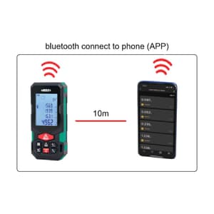 Insize 0.2 ~ 120m Bluetooth Laser Distance Meter, 9564-D60