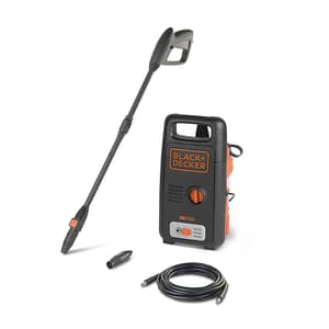 Black+Decker 1300W 100 Bar, 390 L/hr Pressure Washer For Car Wash & Home Use, BXPW1300E-B5