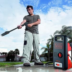 Black+Decker 1300W 100 Bar, 390 L/hr Pressure Washer For Car Wash & Home Use, BXPW1300E-B5