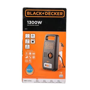 Black+Decker 1300W 100 Bar, 390 L/hr Pressure Washer For Car Wash & Home Use, BW13-IN