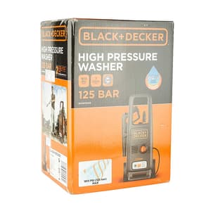 Black+Decker 1600W 125 Bar, 420 L/hr Flow Rate Pressure Washer For Car Wash & Home Use, BXPW1600E-B5