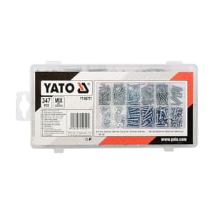 Yato 347 Pcs Mix Size Screw, Nut, Bolt & Washer Set, YT-06771