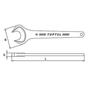 Toptul 55 mm Single Open End Wrench, AAAT5555
