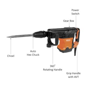 JK Super Drive 25J / 1500W Demolition Hammer, JKDH11, 9005132