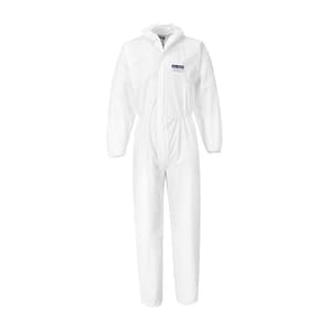 Portwest BizTex Microporous Coverall Type 5/6 (White) Pack of 50 Pcs, ST40WHRM         