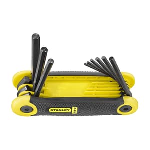 Stanley 9 Pcs (5/64 inch - 1/4 inch) Folding Hex Key Sets, 2-69-265