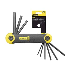 Stanley 9 Pcs (5/64 inch - 1/4 inch) Folding Hex Key Sets, 2-69-265