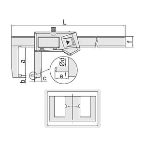 Insize 150 mm / 6 inch Digital Outside Point Caliper, 1185-150A