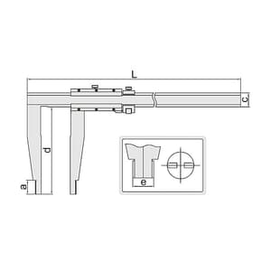 Insize 1000 mm / 40 inch Long Jaw Vernier Caliper with Fine Adjustment (Separate Type), 1215-1032