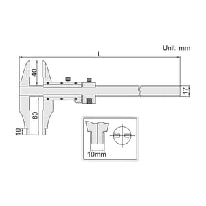 Insize 300 mm / 12 inch Vernier Caliper with Fine Adjustment, 1217-3001