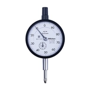 Mitutoyo 0 - 10 mm Standard Type Dial Indicator with Flat Back, 2902AB