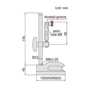 Insize 8 mm Dial Indicator Stand, 6230-60