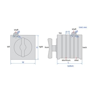 Insize 4 inch / 100 x 100 x 100 mm Magnetic Square Block With V Groove, 6539-100