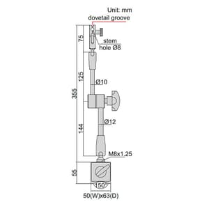 Insize 80 Kgf Universal Magnetic Stand, 6208-80A