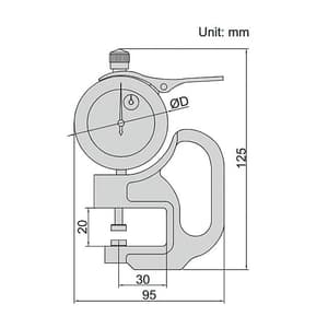Insize 0 - 10 mm Thickness Gauge, 2364-10