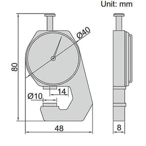 Insize 0 - 10 mm Thickness Gage, 2361-10