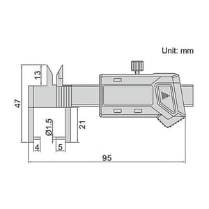 Insize 0 - 25 mm / 0.1 inch Digital 3-Purpose Snap Gage, 2164-25A