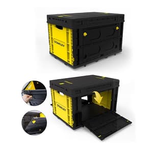 Stanley 25kg Load Capacity Folding Utility Basket with Lid, SXWT-FB533L-SP