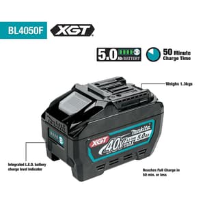 Makita 40V max XGT® 5.0Ah Battery, BL4050F