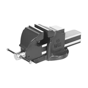 Apex 100 mm / 4 Inch Heavy Duty Bench Vice (Deluxe / Double Rib - Fixed Base), 740-100