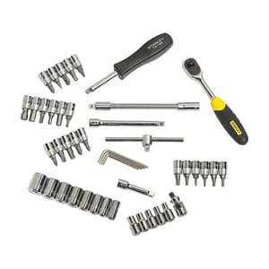Stanley 46 Pcs 1/4 inch Sq. Drive Socket & Bit Set, STMT72794-8