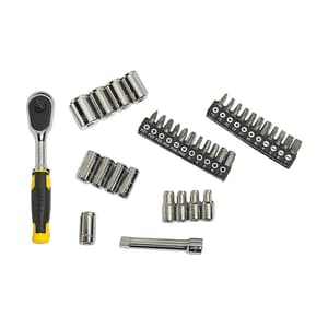 Stanley 37 Pcs 1/4 Inch Sq. Drive Compact Socket Set, STMT82672-0