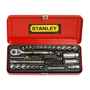 Stanley 46 Pcs 1/4 & 3/8 inch Sq. Drive Socket & Bit Set, 89-516