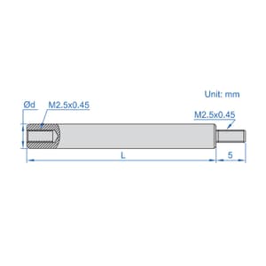 Insize 25 mm Length Extension Rod, 6282-2004