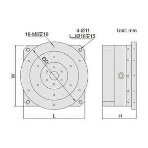 Insize 400 mm Dia. (Stage Size) Precision Air Floating Rotary Table, 6875-400