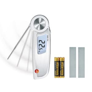 Testo -50 to +250°C Waterproof Food Thermometer with Folding Temperature Sensor, Testo 104