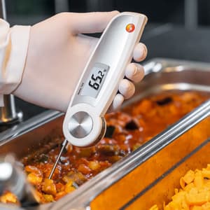 Testo -50 to +250°C Waterproof Food Thermometer with Folding Temperature Sensor, Testo 104