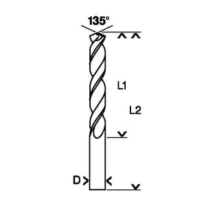 Bosch 3.70 x 70 mm HSS Metal Drill Bits (Pack of 10 Pcs), 2 608 585 483