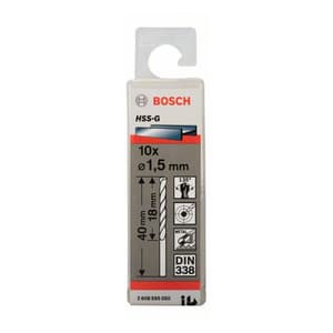 Bosch 1.70 x 43 mm HSS Metal Drill Bits (Pack of 10 Pcs), 2 608 585 472