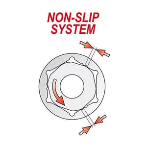 Yato 15 mm, 1/2 Inch Square Drive Hexagonal Non-Slip Deep Impact Sockets, YT-1593
