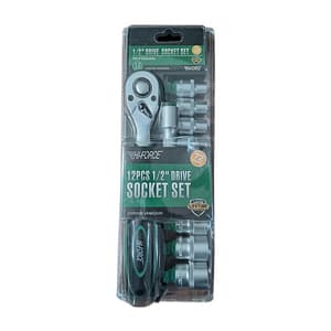 HI-Force 12 Pcs 1/2 inch Sq. Drive Professional Socket Set