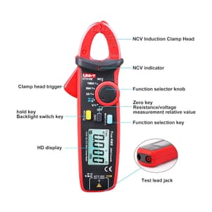 UNI-T 2000 Count / 100A AC/DC TRMS Digital Mini Clamp Meter, UT210E