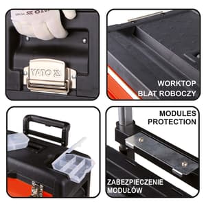 Yato 520 x 320 x 720 mm Trolley Tool Box Madeup of 3 Parts, YT-09102