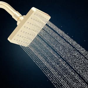 Kohler Parallel Square Shower Head With Shower Arm In French Gold Finish, K-22645IN-AF
