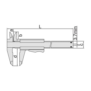 Insize 150 mm / 6 inch Vernier Caliper with Thumb Clamp, 1223-1502