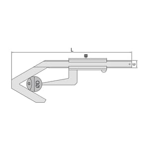 Insize 50 - 200 mm V Shape Vernier Caliper, 1229-35
