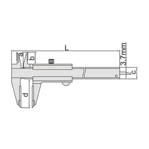 Insize 300 mm / 12 inch Vernier Caliper with Carbide Tipped Jaws, 1238-3002