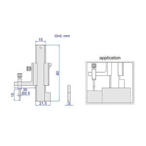 Insize 0 to ±10 mm Mini Vernier Height Gauge, 1246-10