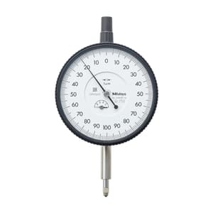 Mitutoyo 0 - 1 mm Long Stroke Dial Indicator with Flat Back, 3109AB-10