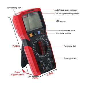 UNI-T 3-5/6 Digit / 6000 Count Professional True RMS Digital Multimeter with LED Test, UT89XD