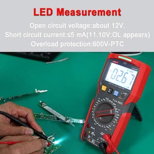 UNI-T 3-5/6 Digit / 6000 Count Professional True RMS Digital Multimeter with LED Test, UT89XD