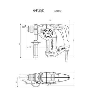 Metabo 32mm 800W Combination Hammer, KHE 3250