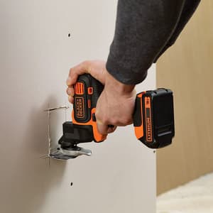 Black+Decker 18V / 10mm Li-ion Cordless Multi-Evo Multitool Starter Kit With Drill Machine Driver Head, MT218K-GB
