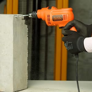 Black+Decker 550W 10mm Single Speed Hammer Drill / Driver, KR5010-IN