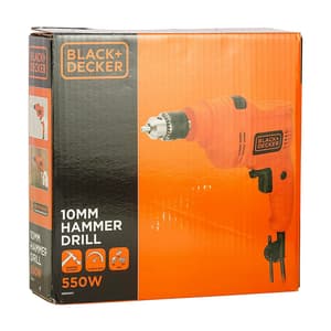 Black+Decker 550W 10mm Single Speed Hammer Drill / Driver, KR5010-IN